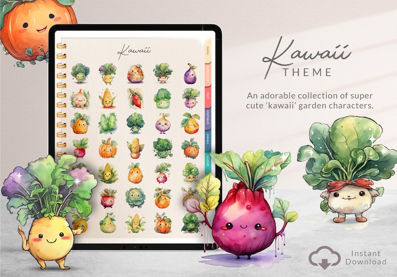 Garden Theme 880+ DIGITAL STICKERS | Digital Planner Stickers | Pre-cropped Gardening Stickers image 4
