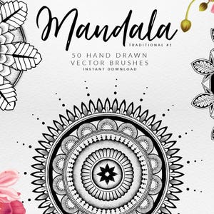 Mandala illustrateur pinceaux