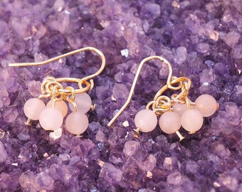 The Bibury Earrings in Pink Aventurine