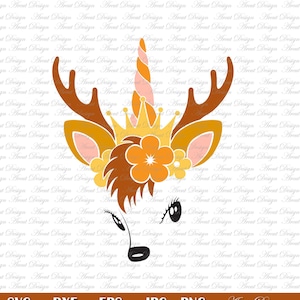 Süße Renandwirne Svg, Einhorn Krone Svg, Weihnachten Svg, seien Sie tiful Svg, Renandwirn Svg, Xmas Svg, Einhorn Svg, Svg Dateien für Cricut, Silhouette