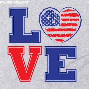 4th of July Love Baseball svg, american flag svg eps dxf png files for cricut, patriotic fourth of july shirt svg, USA flag silhouette