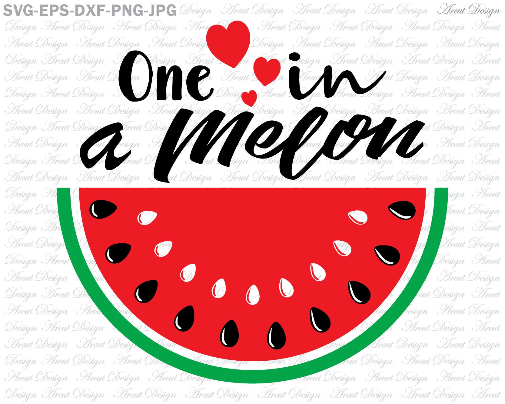 One In A Melon Svg Watermelon Svg Summer Svg Cutting Files Etsy