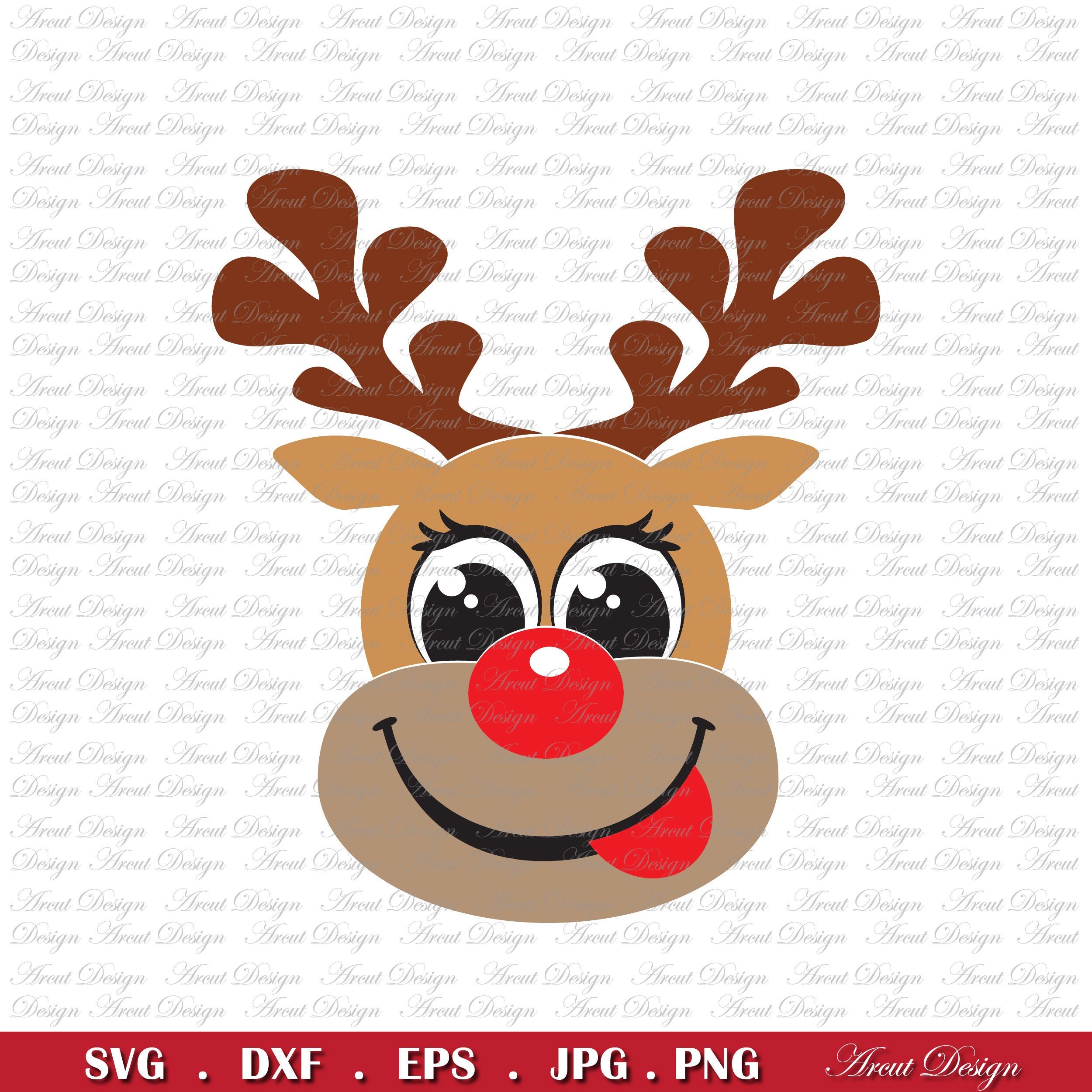 Rudolf Svg Christmas Svg Xmas Reindeer SVG Rudolph Svg | Etsy