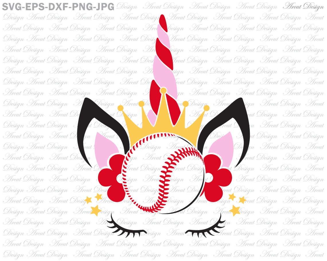 Baseball Unicorn Svg Unicorn Face Svg Unicorn Head Svg Svg Etsy