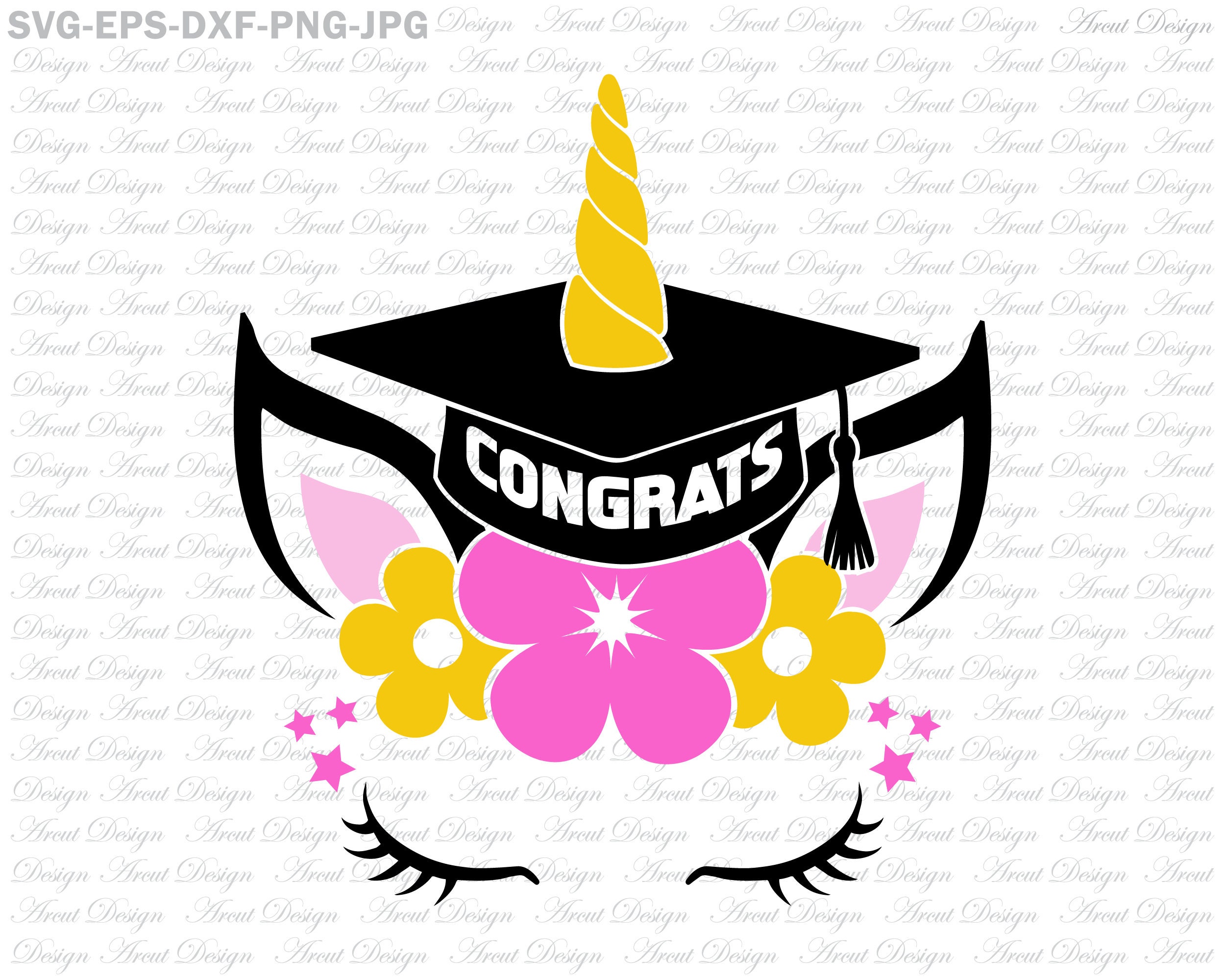 Download Unicorn Graduation Svg Files For Cricut And Silhouette Etsy