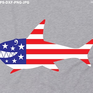 4 de julio svg, tiburón patriótico svg, cuatro de julio svg, svg patriótico, bandera americana svg, día de la independencia svg, tiburón svg, bandera de EE.UU. svg