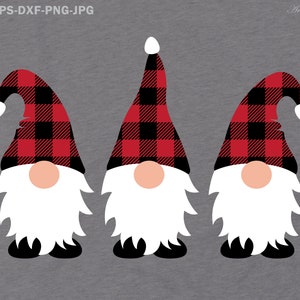 Christmas Gnomes Svg, Gnome SVG, Gnomes Plaid SVG, Christmas svg, SVG Cutting File for CriCut Silhouette, svg dxf png jpg eps