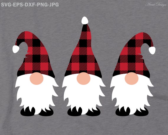 Svg Gnome SVG Gnomes Plaid SVG Kerst Etsy België