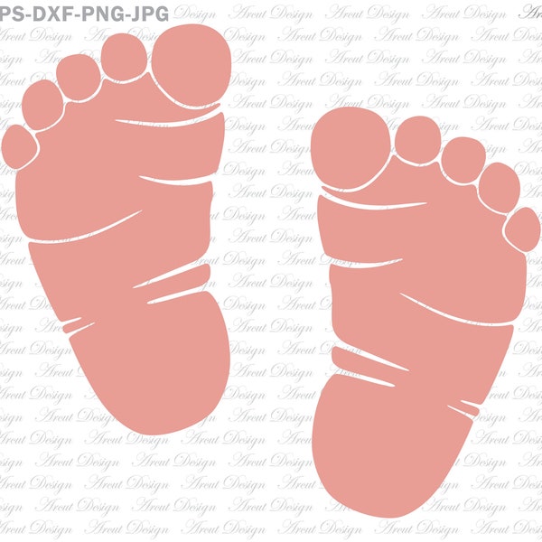 Baby Footprint Svg, Monochrome Svg, Cut Files, Designs Svg, For Cricut and Silhouette, Cutting Machines, Clipart Svg, T Shirt Svg, Stickers