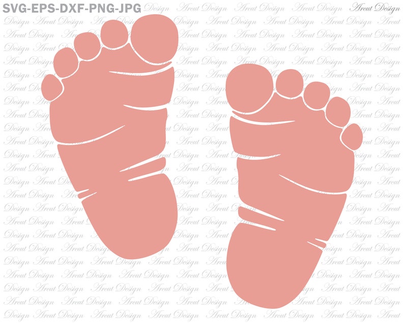Download Baby Footprint Svg Monochrome Svg Cut Files Designs Svg | Etsy