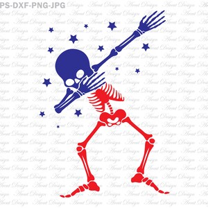 4 de julio Dabbing Skeleton Svg, Merica SVG, Cuatro de Julio SVG, Patriotic SVG, América Svg, Svg Files, Archivos Svg para Cricut, skeleton svg
