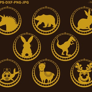 Animali Orecchini Modello, file taglio svg, orecchini svg, orecchini in pelle svg, ciondolo svg, file svg, file taglio orecchino, orecchini svg,