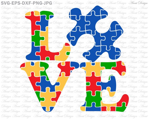 Download Love Autism Svg Svg Files For Cricut Autism Awareness Etsy
