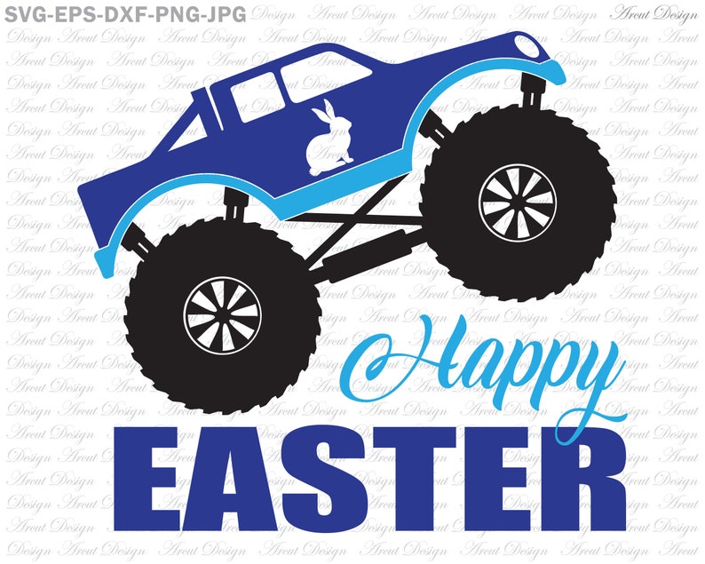 Download Happy Easter Monster Truck Svg easter svg easter bunny svg ...