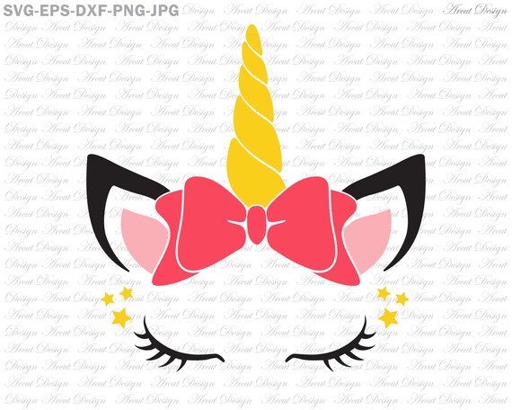 Unicorn Bow Girl Svg Birthday Svg Unicorn Svg Unicorn Girl Etsy