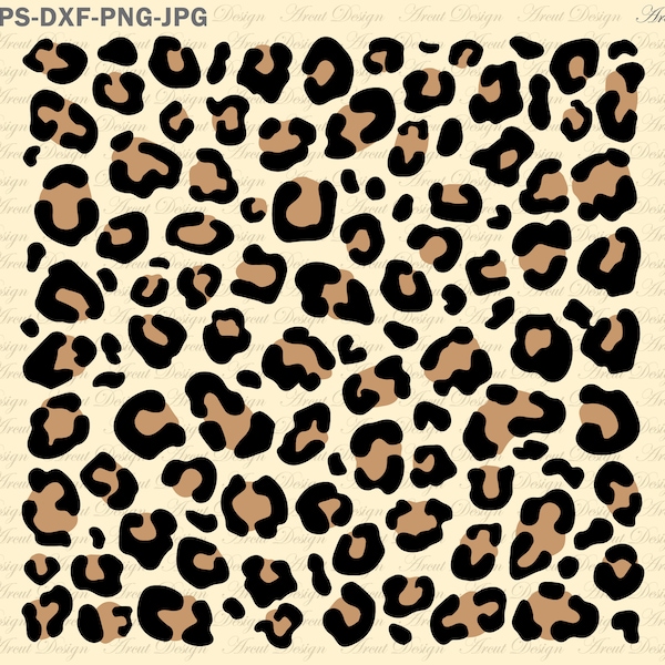 15 file formats Leopard Print, Layered Leopard Print Svg, Layered Cheetah Print Svg, Leopard Print for Sublimation, svg png files for Cricut