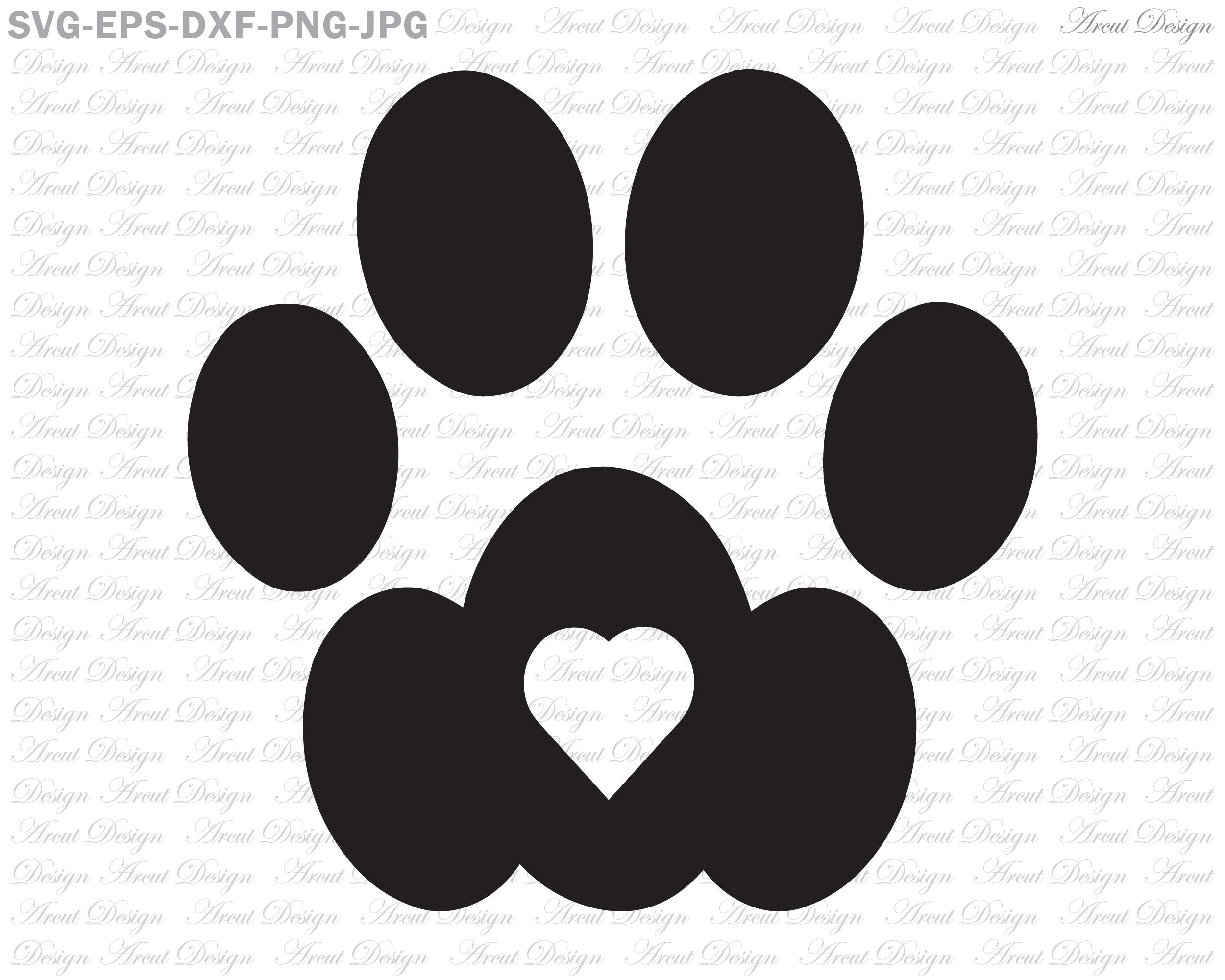 Cat Paw Svg Clipart Svg Paws Pads Paw Print Svg Cut Files Etsy