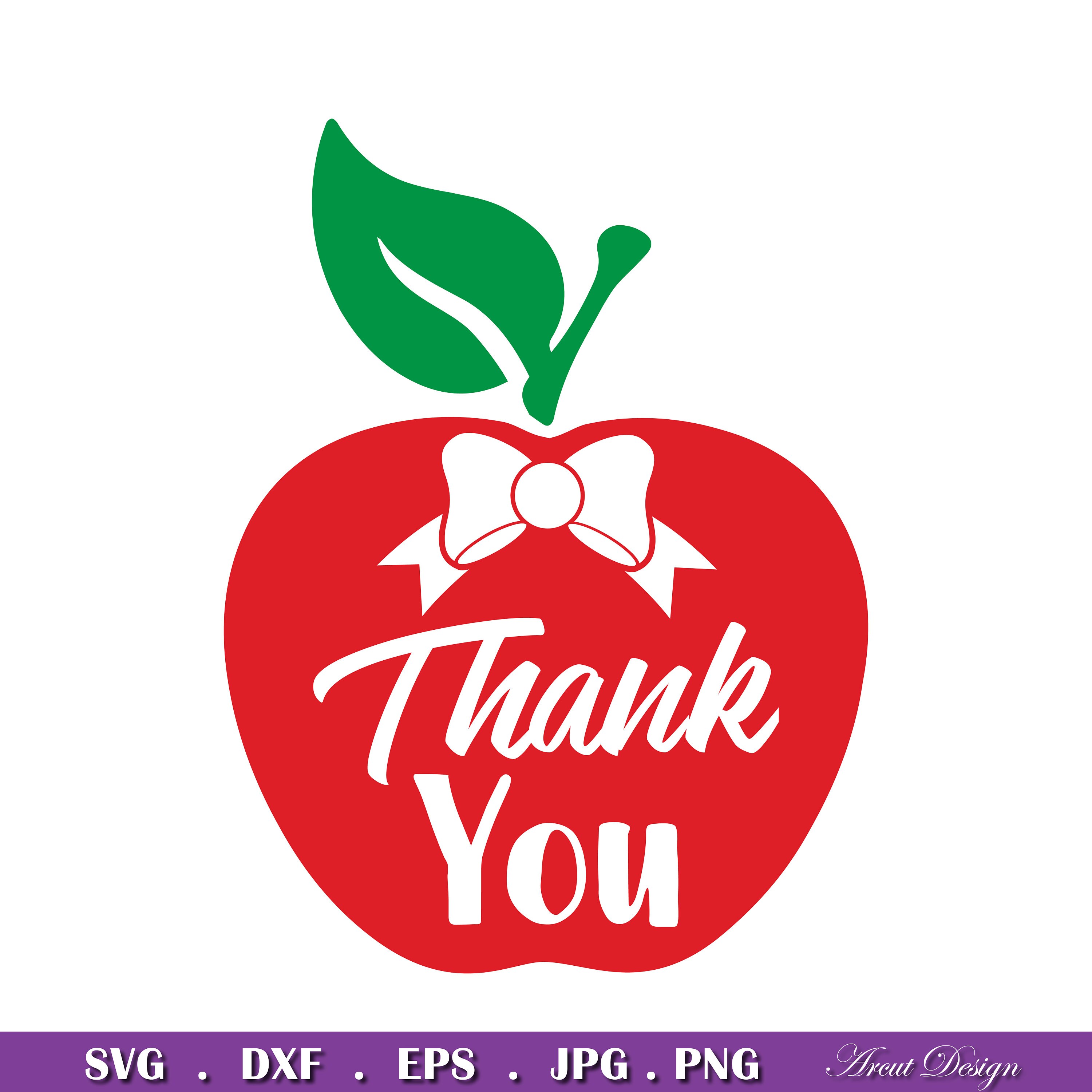 Download Thank You Svg Apple Svg Teacher Svg Bow Svg School For Etsy
