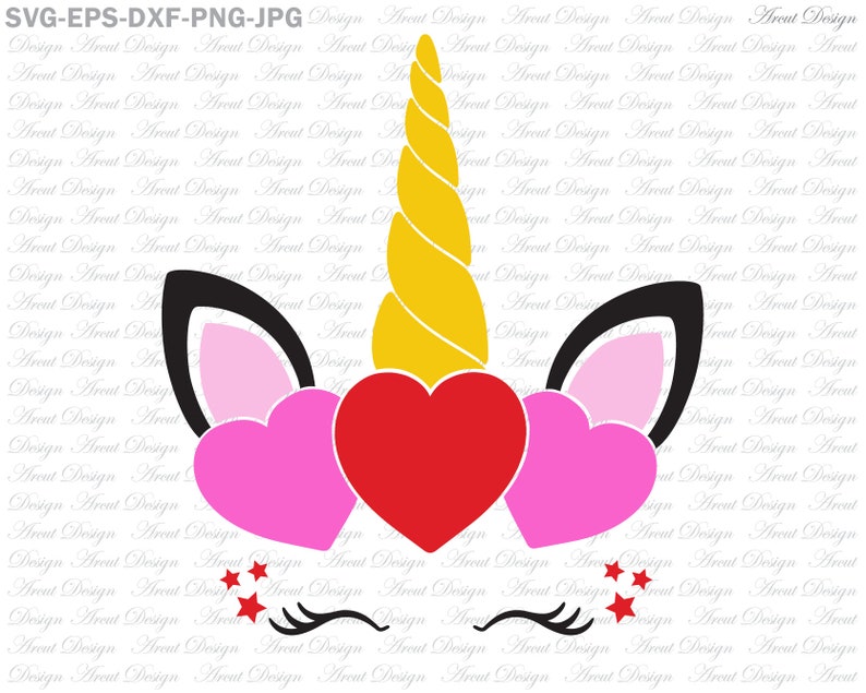 Valentines day unicorn svg unicorn eyelashes svg Love | Etsy