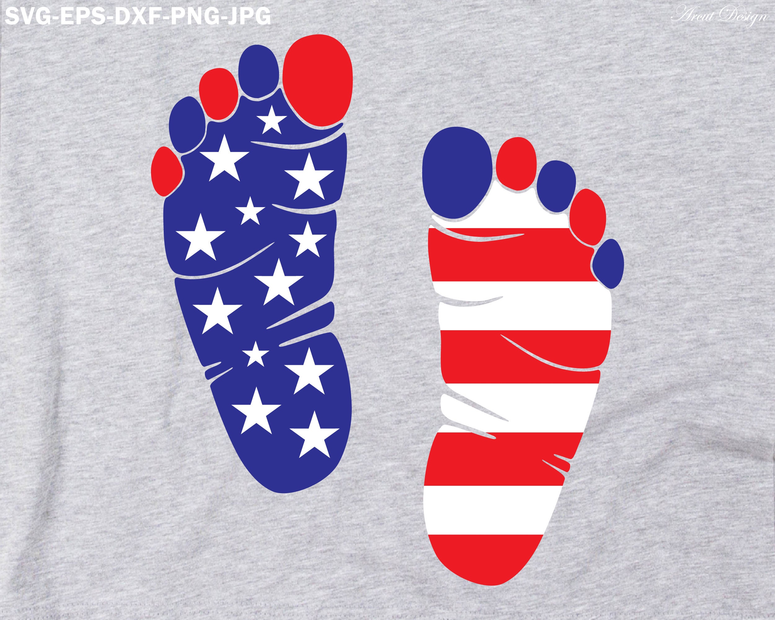 Download 4th Of July Footprint Svg Independence Day Svg Fourth Of Etsy