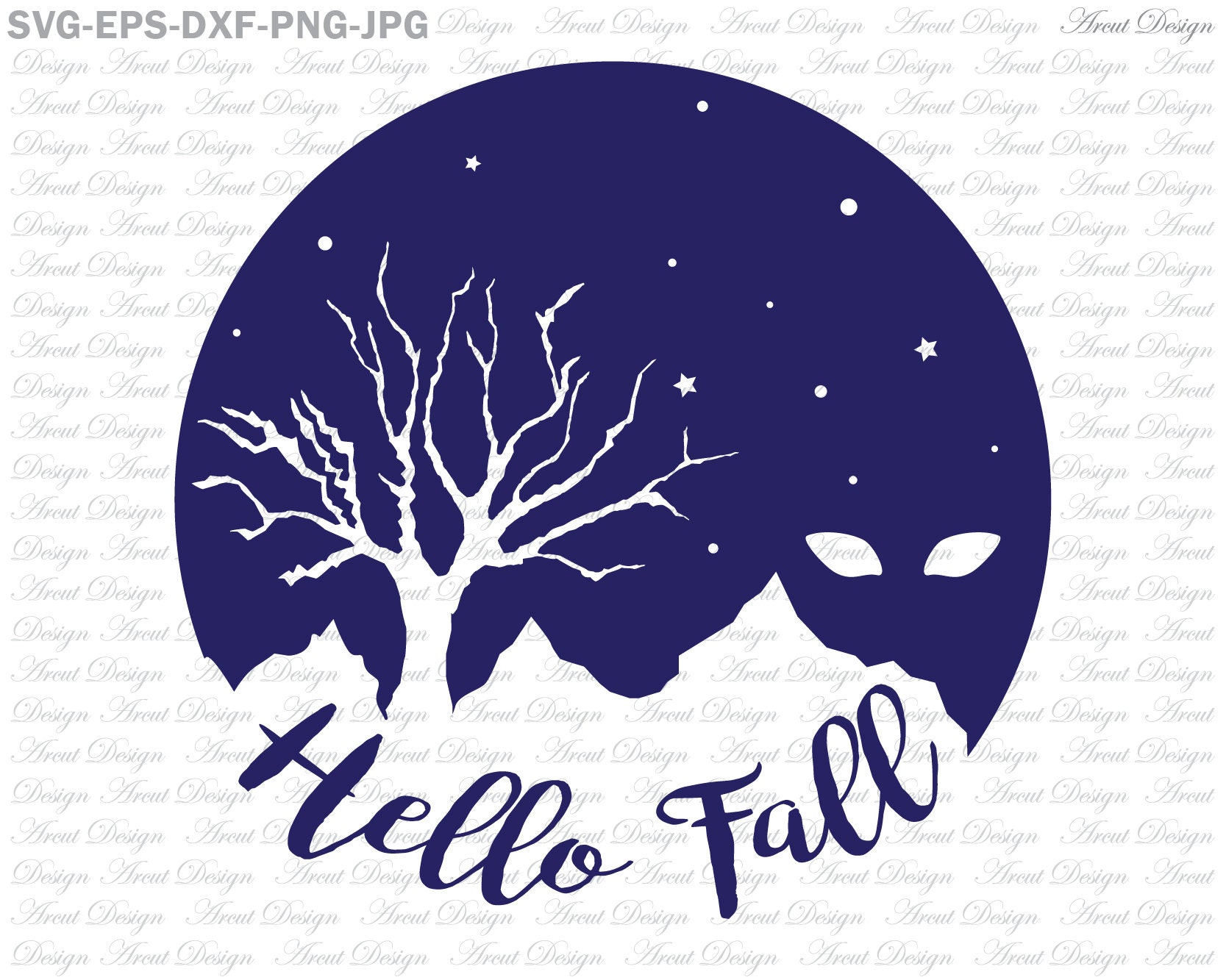 Fall Forestscape SVG: Halloween Thanksgiving Cricut Silhouette Cut File ...