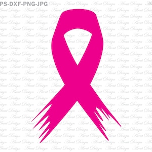 Breast Cancer Awareness Ribbon SVG: Cricut & Silhouette Cut-bestanden