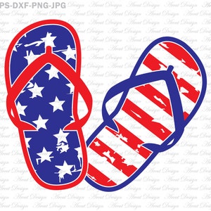 4 de julio svg, flip flops svg, patriotic svg, cuatro de julio svg, bandera americana svg, verano svg, día de la independencia svg, flip flop svg, américa