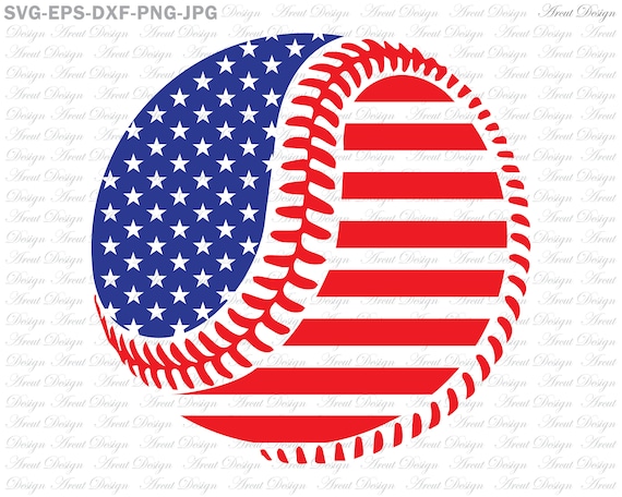 Download Baseball Svg 4th Of July Svg American Flag Svg Fourth Of Etsy