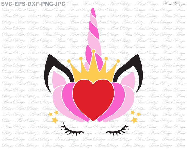 Download Unicorn Crown Svg Valentine Svg Princess Svg | Etsy