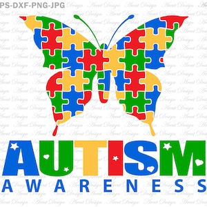 Autismus Bewusstsein Schmetterling Svg, Svg-Dateien für Cricut, Autismus Bewusstsein, Svg-Dateien, Puzzle Svg, Bewusstsein Svg, Autismus Svg-Datei, Schmetterling Svg