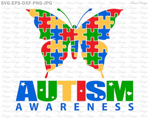 Download Autism Awareness Butterfly Svg Svg Files For Cricut Autism Etsy