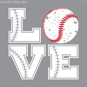 Love Baseball Svg, distressed baseball svg, svg files for cricut, baseball grunge svg, baseball svg, svg files, love svg, baseball cut file