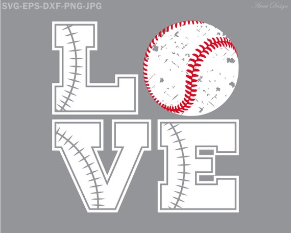 Download Love Baseball Svg Distressed Baseball Svg Svg Files For Etsy