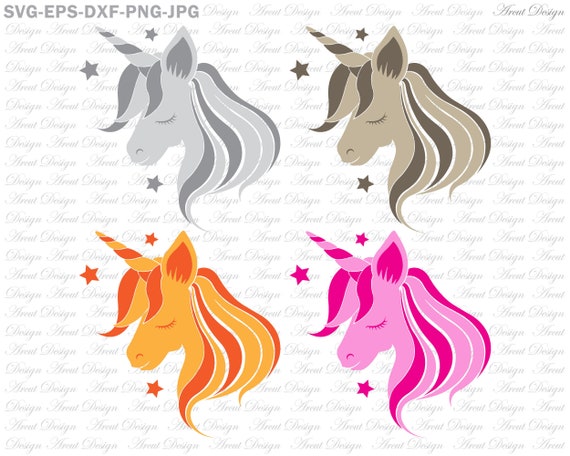 Download Unicorn Head Colors Svg Unicorn Head Svg Unicorn Svg Etsy