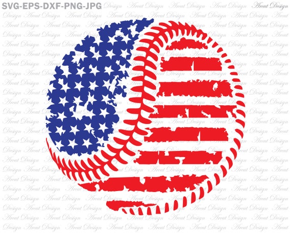 Download Baseball Svg 4th Of July Svg American Flag Svg Distressed Etsy