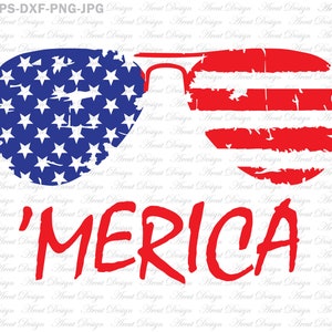 4 de julio merica Sunglasses svg file for cricut, distressed fourth of July American USA flag svg eps dxf cut file, america patriotic svg