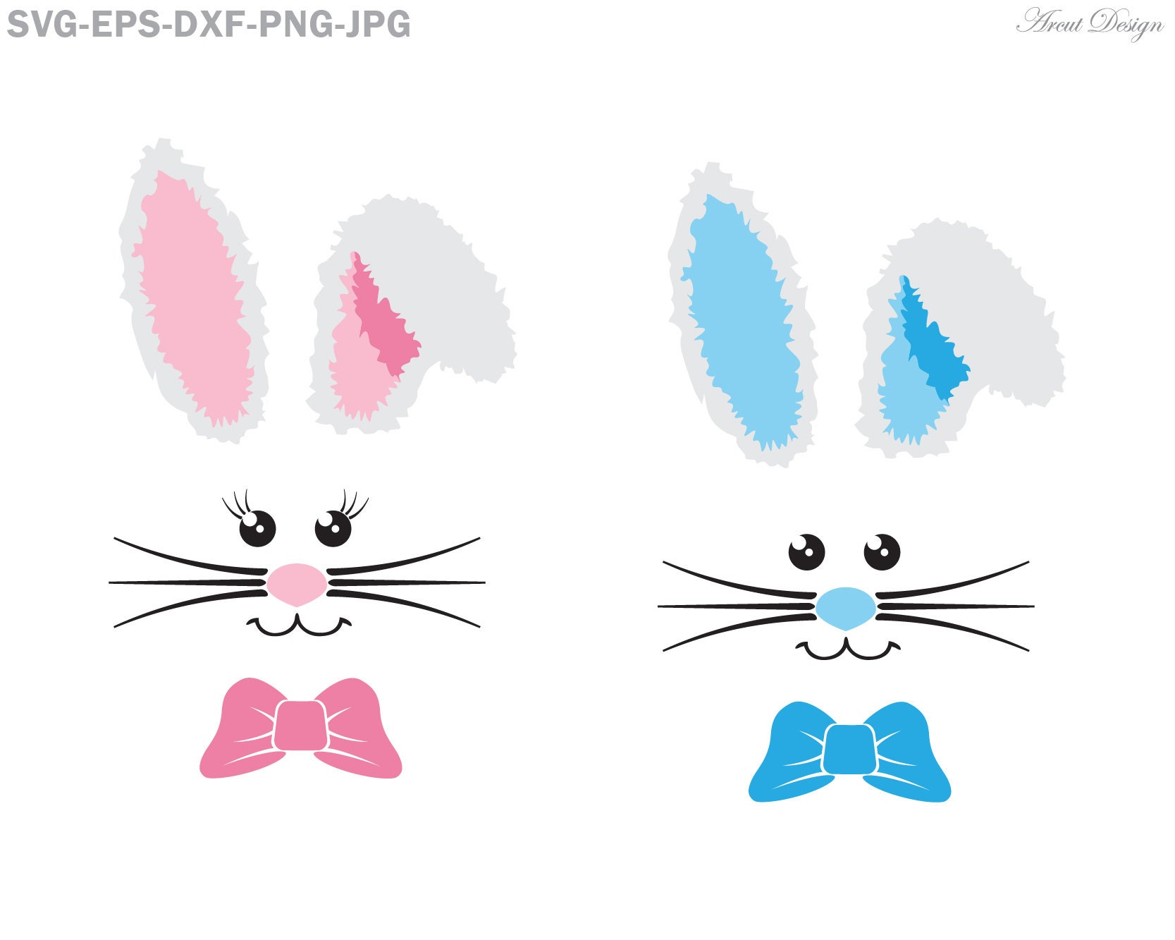 Easter Bunny Face Svg Easter Bunny Head Svg Easter Svg | Etsy