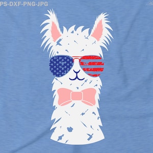4 de julio svg, llama svg, cuatro de julio svg, patriotic svg, día de la independencia svg, USA Svg, llama clipart,America svg,llama sunglasses svg