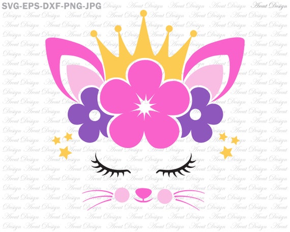 Download Cat Face Crown Svg International Cat Day Svg Kitty Face Svg Etsy