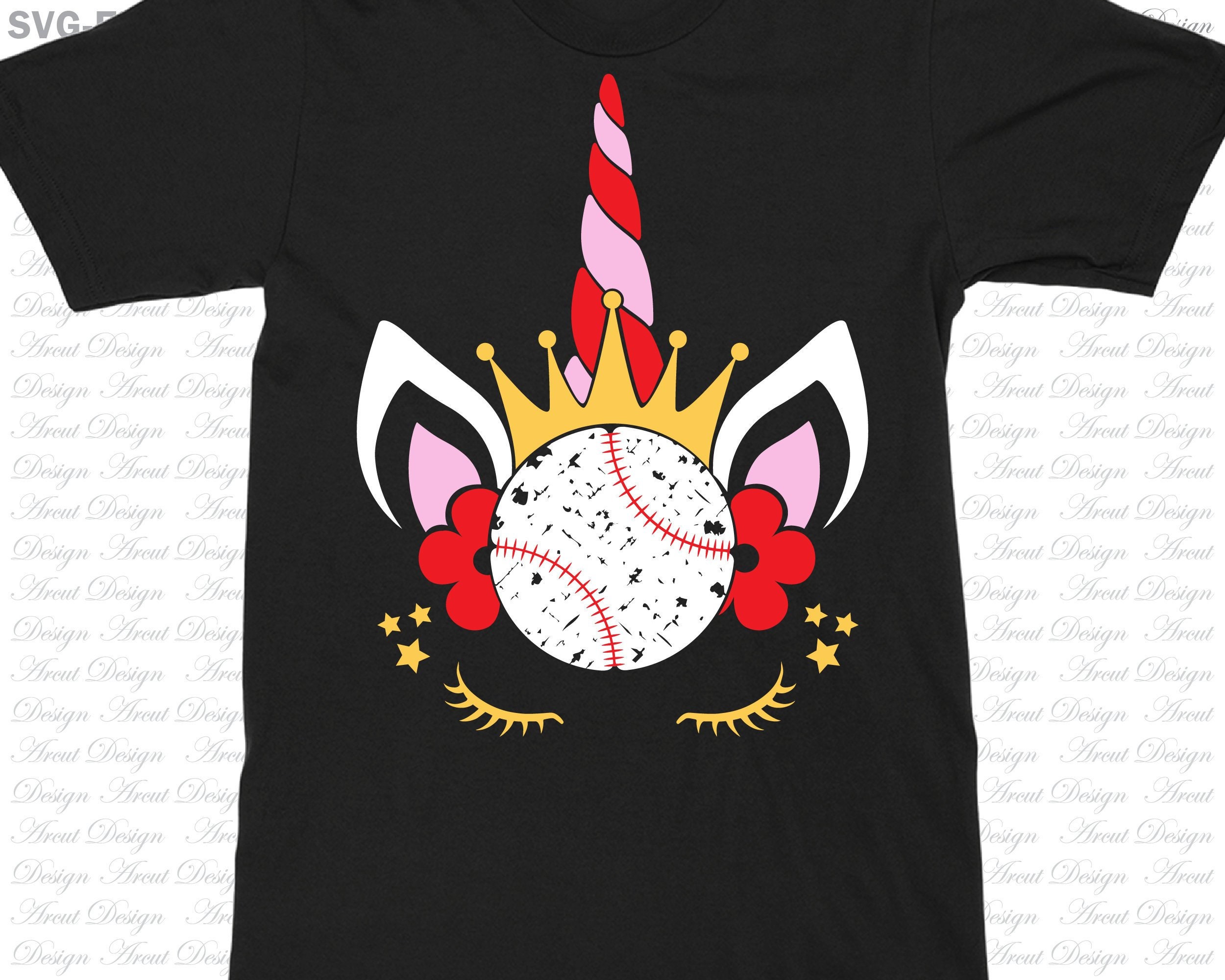 Baseball Unicorn Crown Svg shirt svg baseball svg grunge Etsy