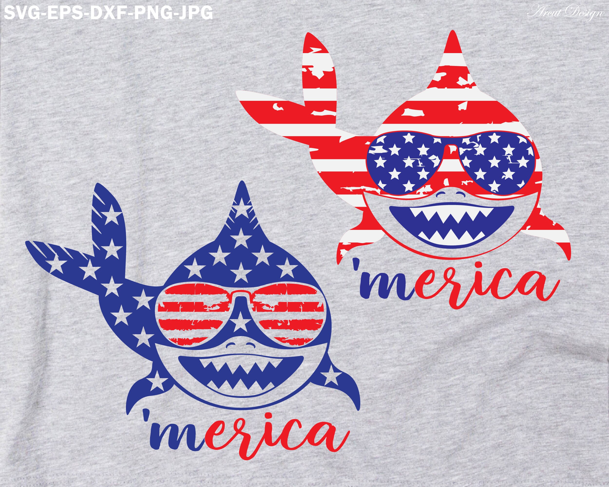 Download Merica Svg 4th Of July Svg Shark Svg Fourth Of July Svg Etsy