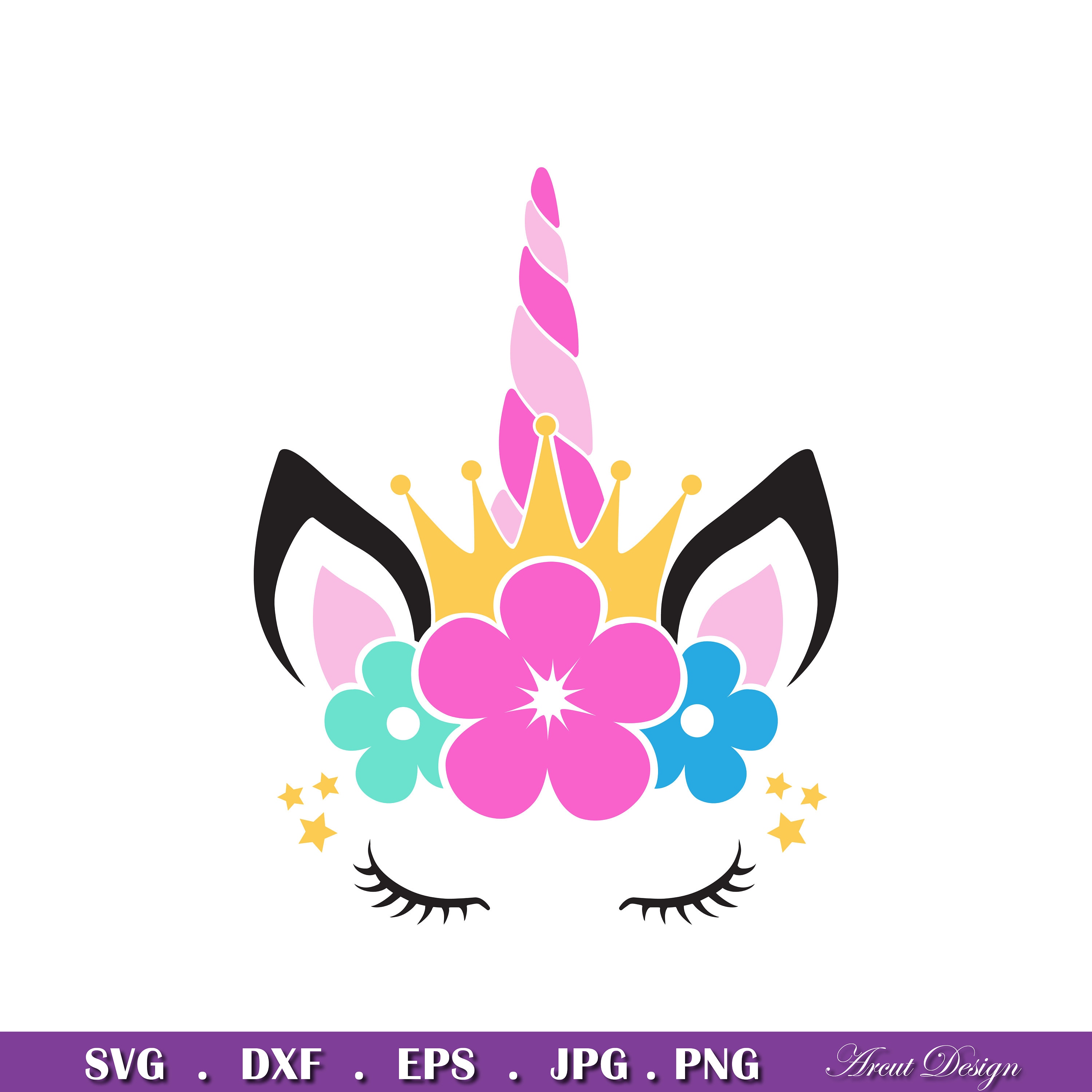 Unicorn Crown Svg Unicorn head Svg Unicorn girl Svg Unicorn | Etsy