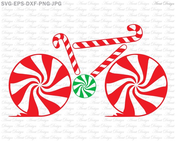 Download Candy Cane Bicycle Svg Christmas Svg Bicycle Svg Svg Files Etsy