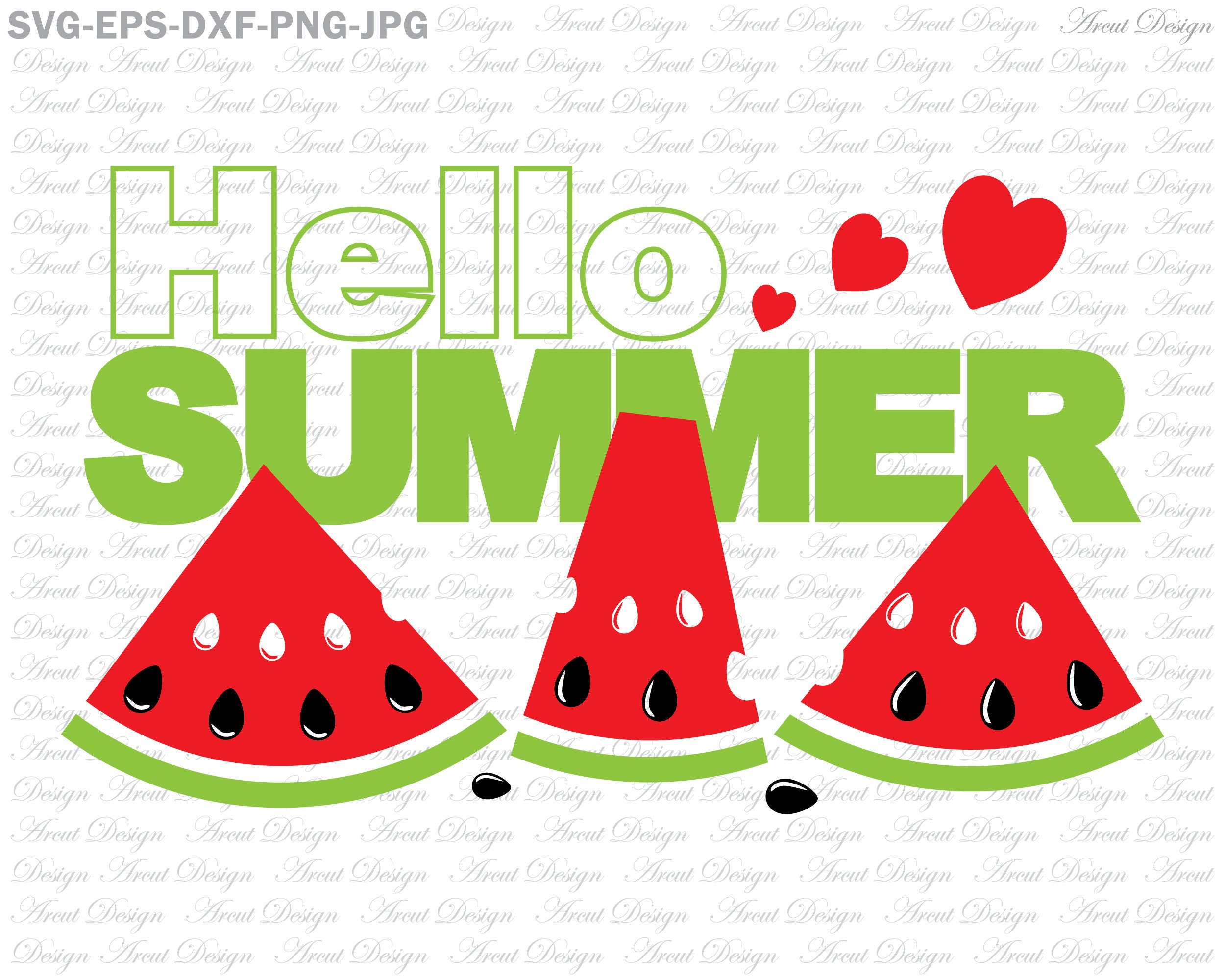 Download Hello Summer Watermelon Svg Summer Cut File Svg Melon Svg Etsy
