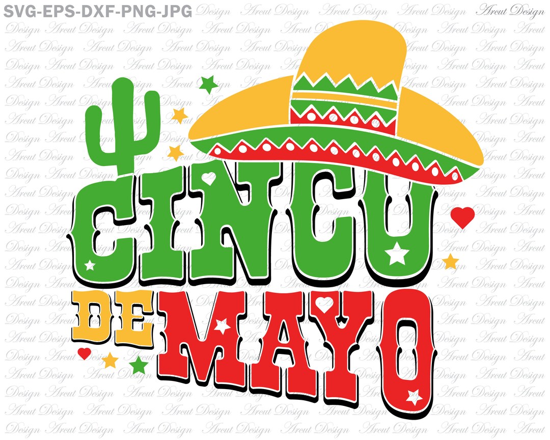 Cinco De Mayo Svg, Mexican Hat, Cinco De Mayo, Mexican Svg, Mexico Svg