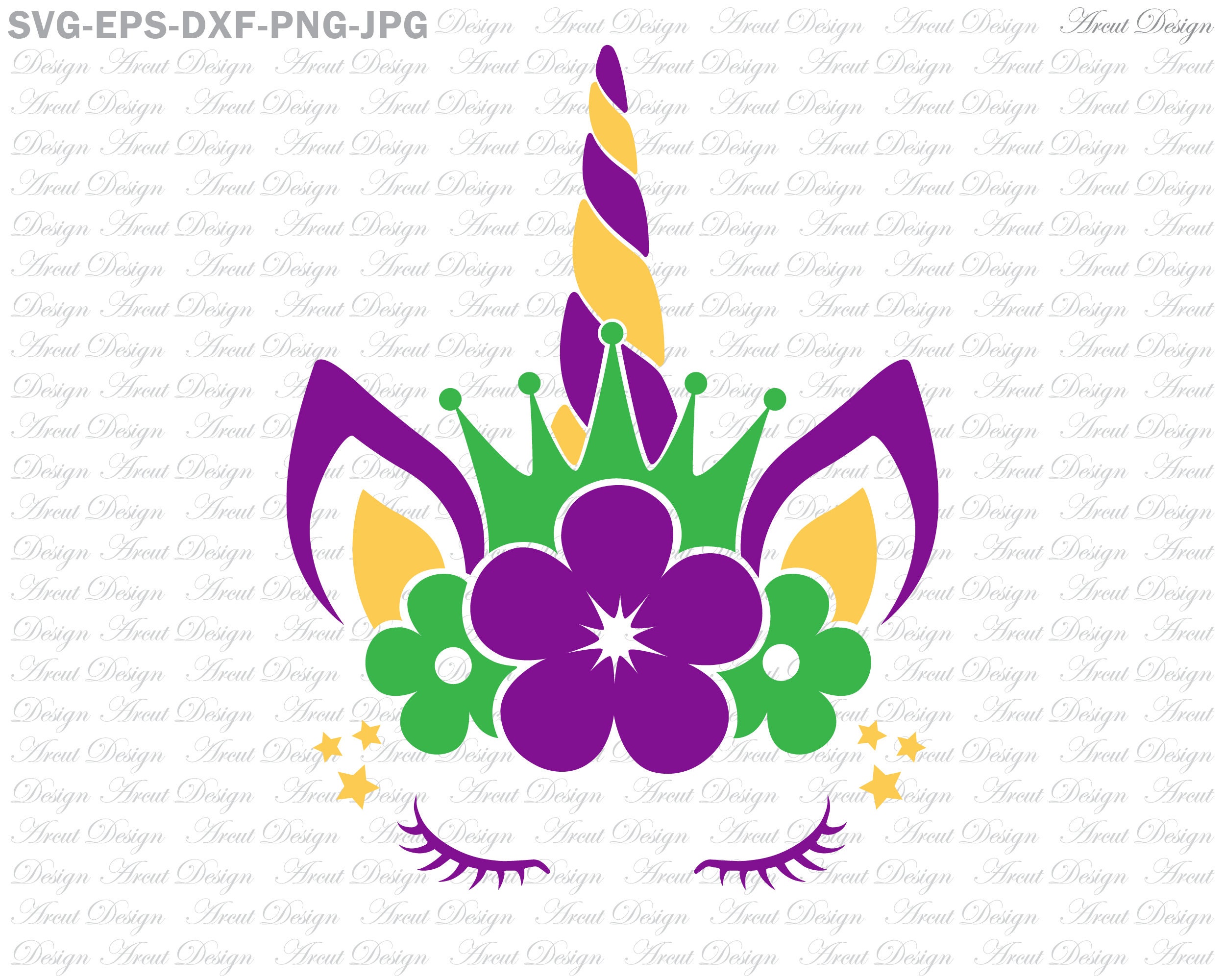 Download Mardi Gras Unicorn Crown Svg Unicorn Cut File Unicorn Crown Etsy