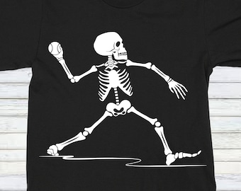 Baseball Skeleton Halloween Men Boys Baseball, Halloween Skeleton Baseball  Halloween Player Catcher Pitcher | Kids T-Shirt