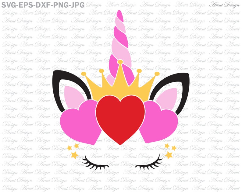 Download Valentines day unicorn svg unicorn crown svg unicorn | Etsy