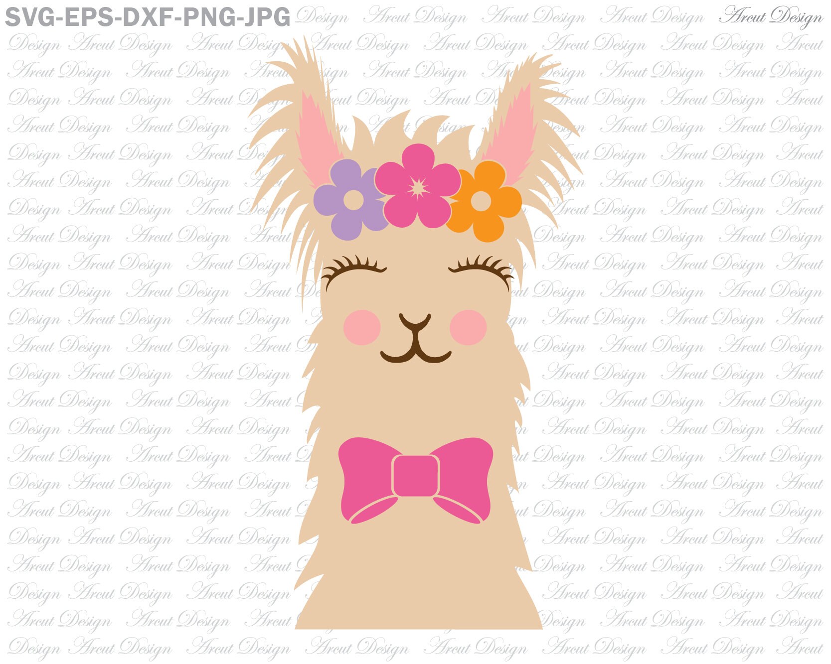 Download Llama Face Flower Svg Llama Head Mama Llama Llama Face Svg Etsy