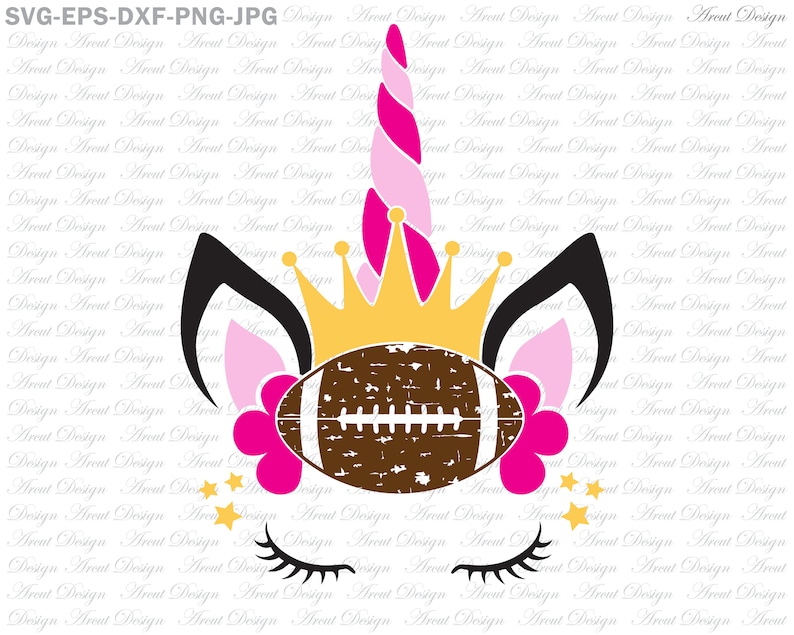 Download Football Unicorn Crown Svg shirt svg football svg grunge ...